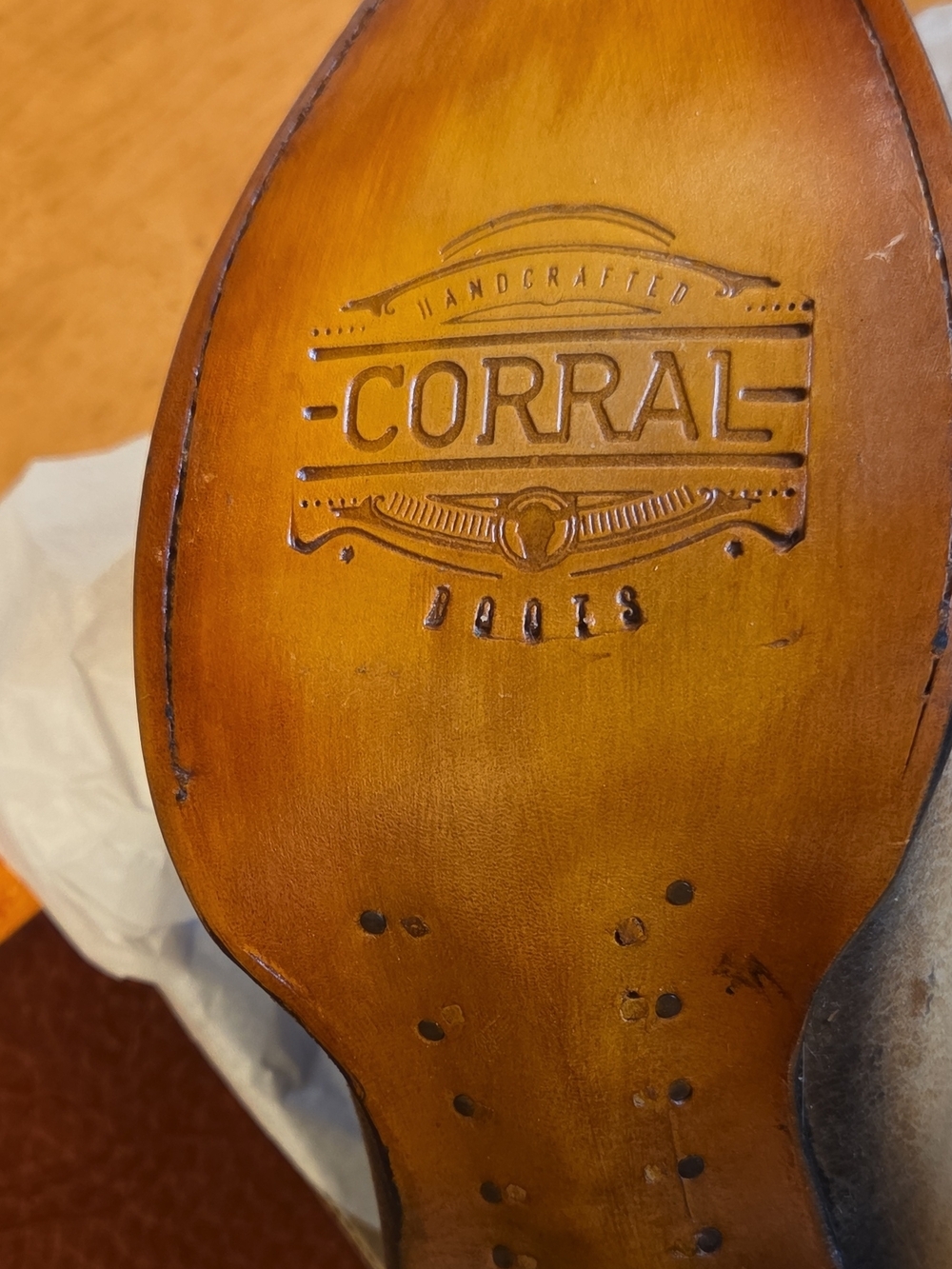 Corral Women's Tan Leather Studded Western Boots - Tan - Picture 10 of 13